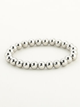Silver Basic Beads Bracelet / Medium