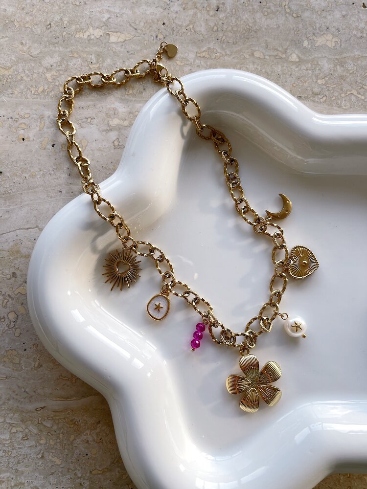 Gold 7 Mixed Charms Necklace / Type C5