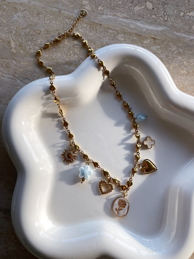 Gold 7 Mixed Charms Necklace / Type C6