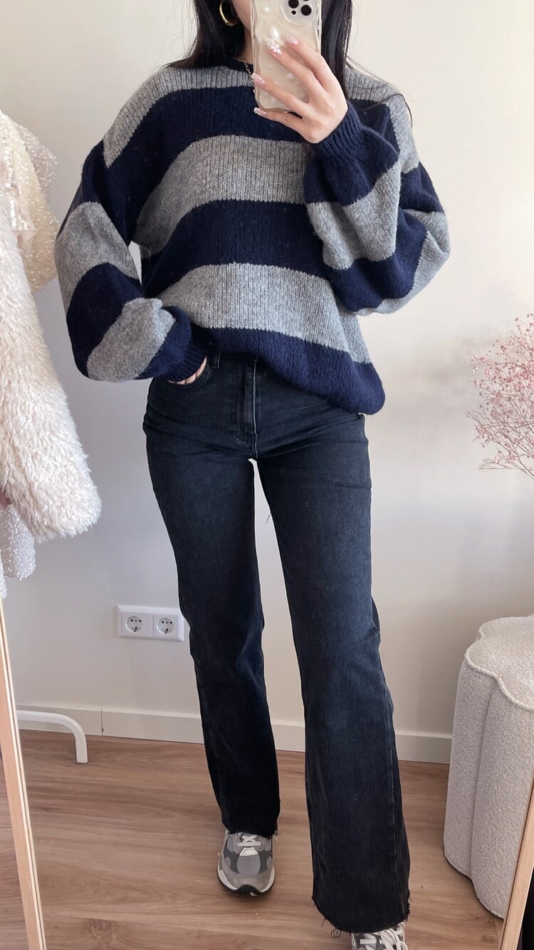 Myrna Wide Leg Jeans / Dark Grey