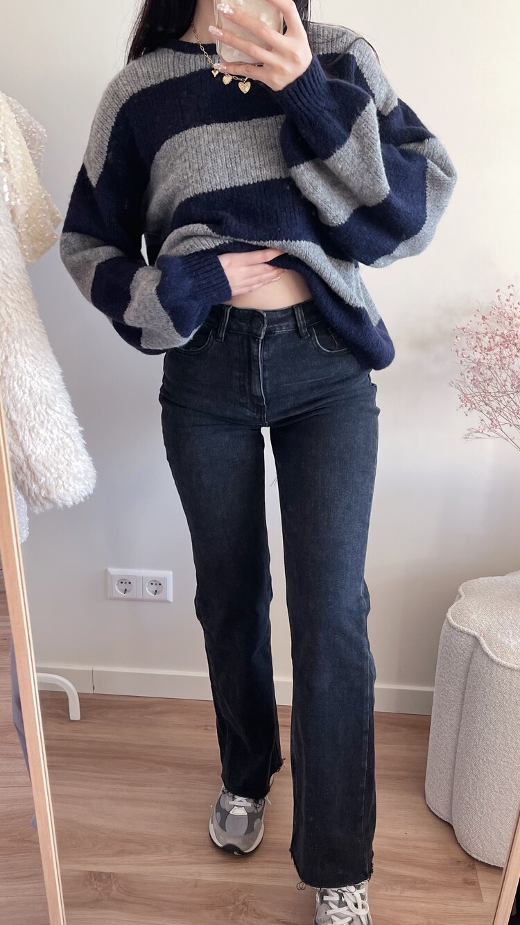 Myrna Wide Leg Jeans / Dark Grey