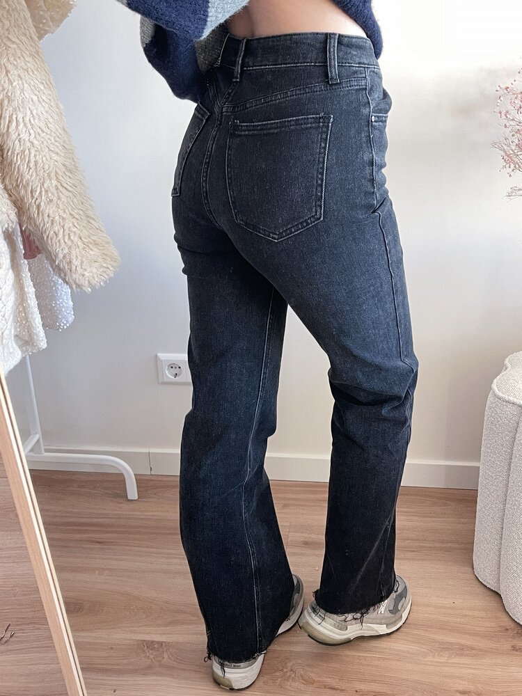 Myrna Wide Leg Jeans / Dark Grey