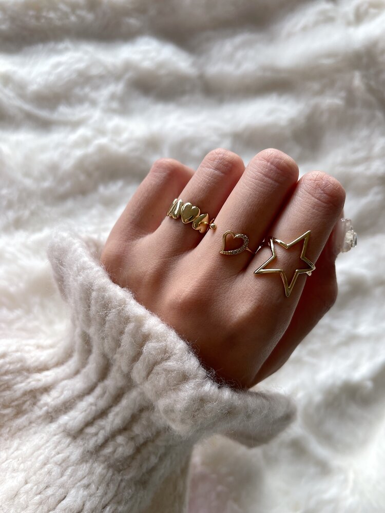 Gold Basic Star Ring