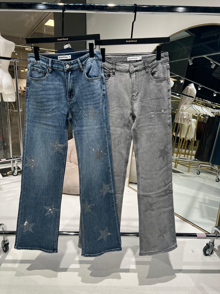 Roxy Star Straight Leg Jeans / Grey