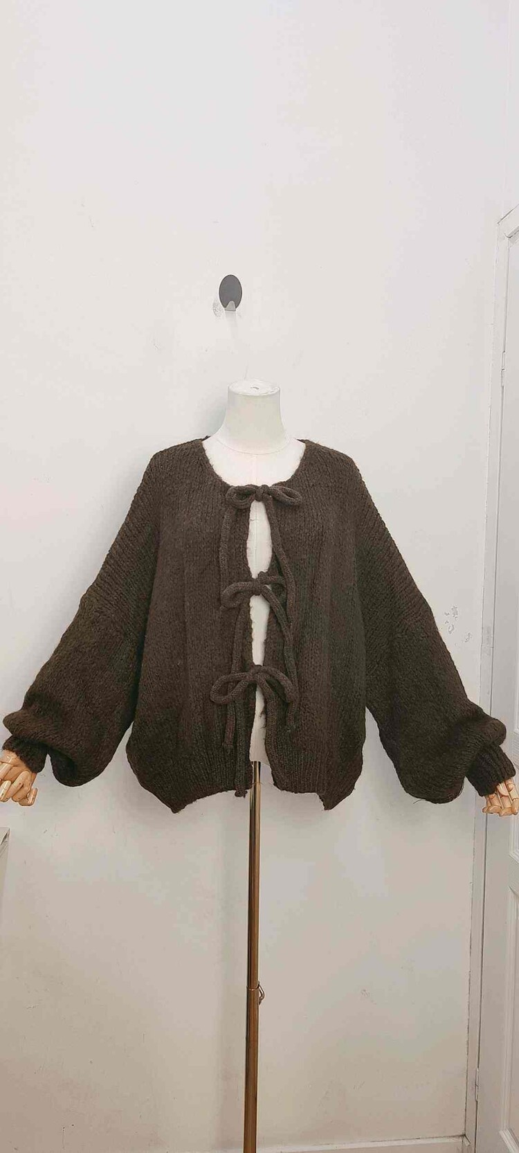 Nimi Bow Knit Sweater / Brown
