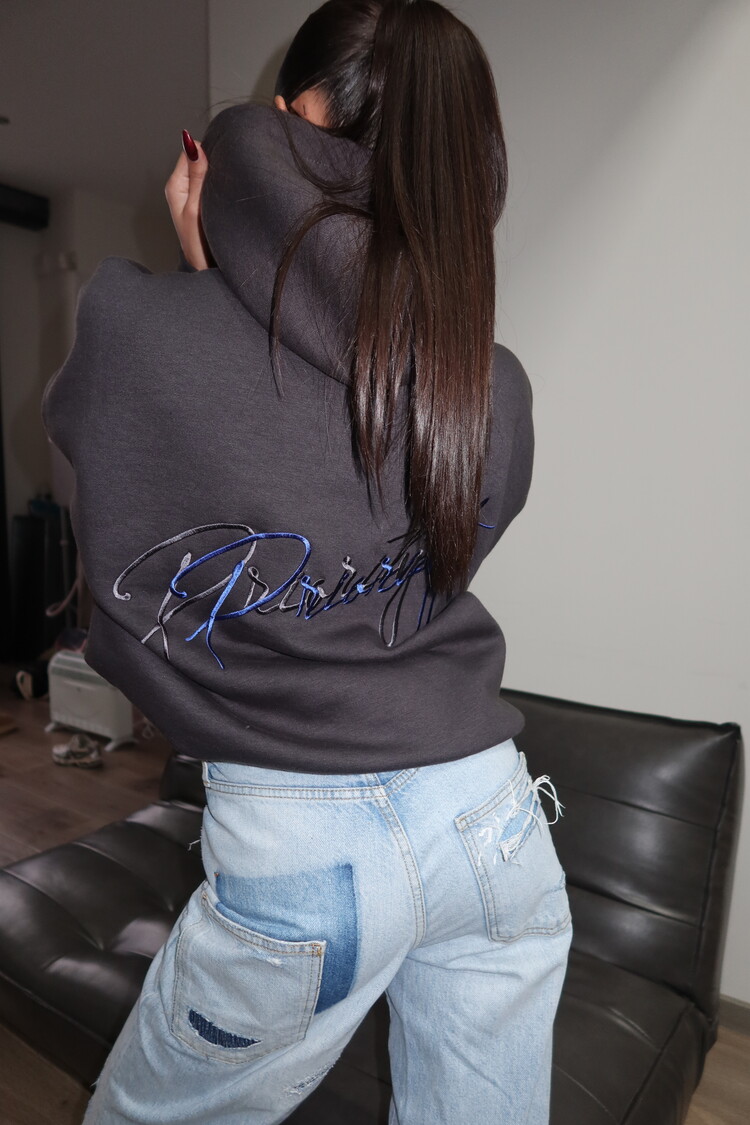 Priority Signature Hoodie / Dark Grey