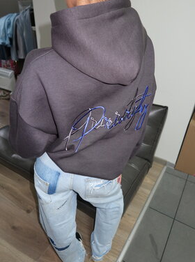 Priority Signature Hoodie / Dark Grey