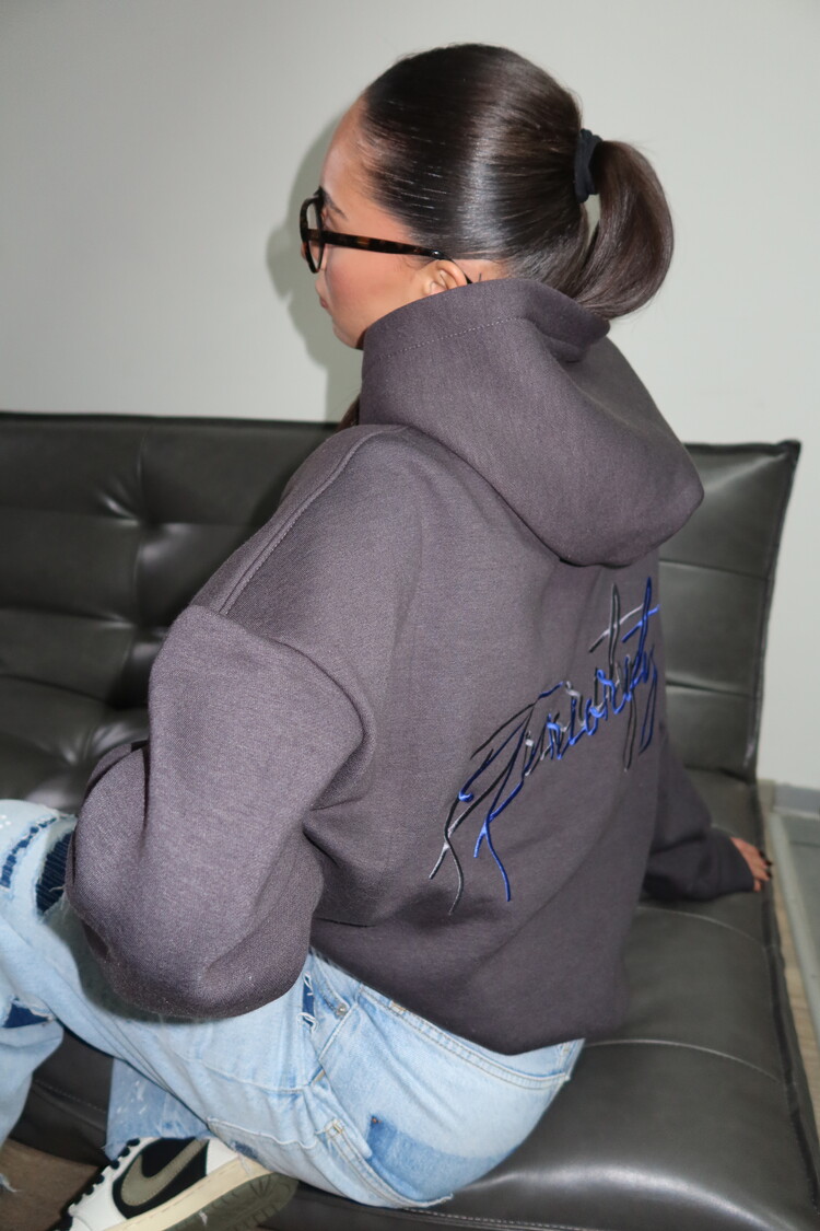 Priority Signature Hoodie / Dark Grey