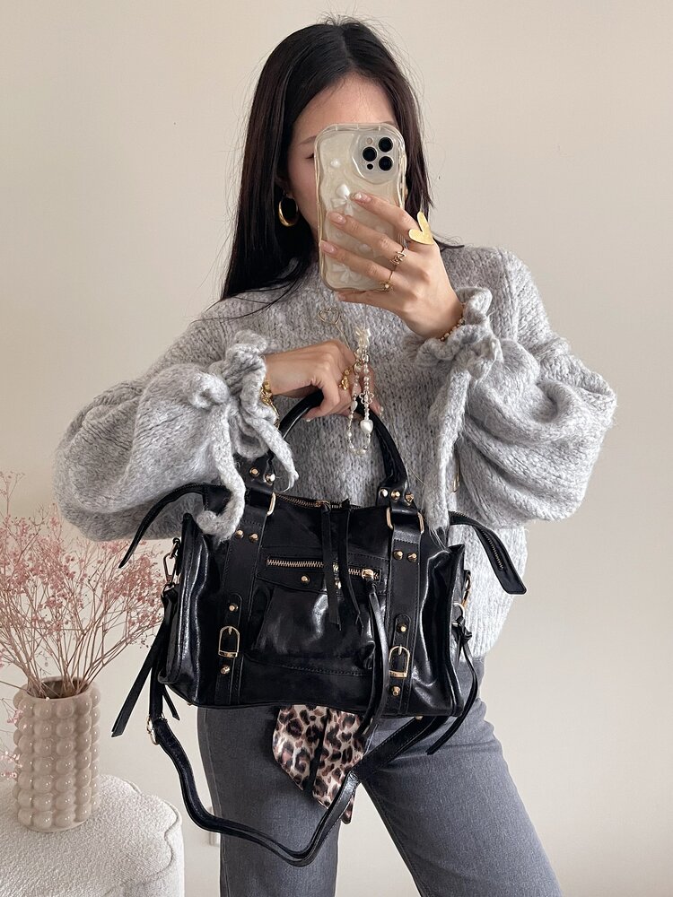 Sara City Studs Bag / Black