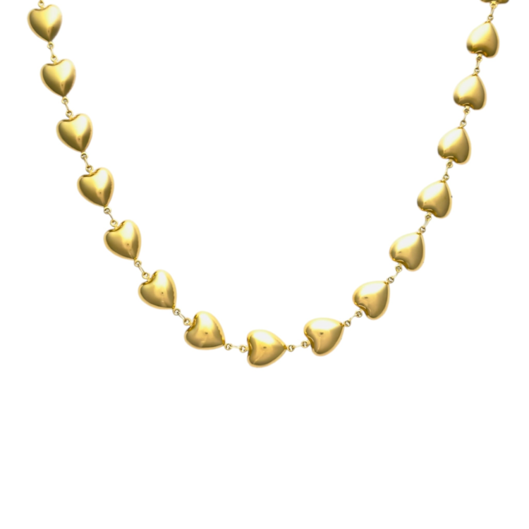 Gold Forever Heart Statement Necklace