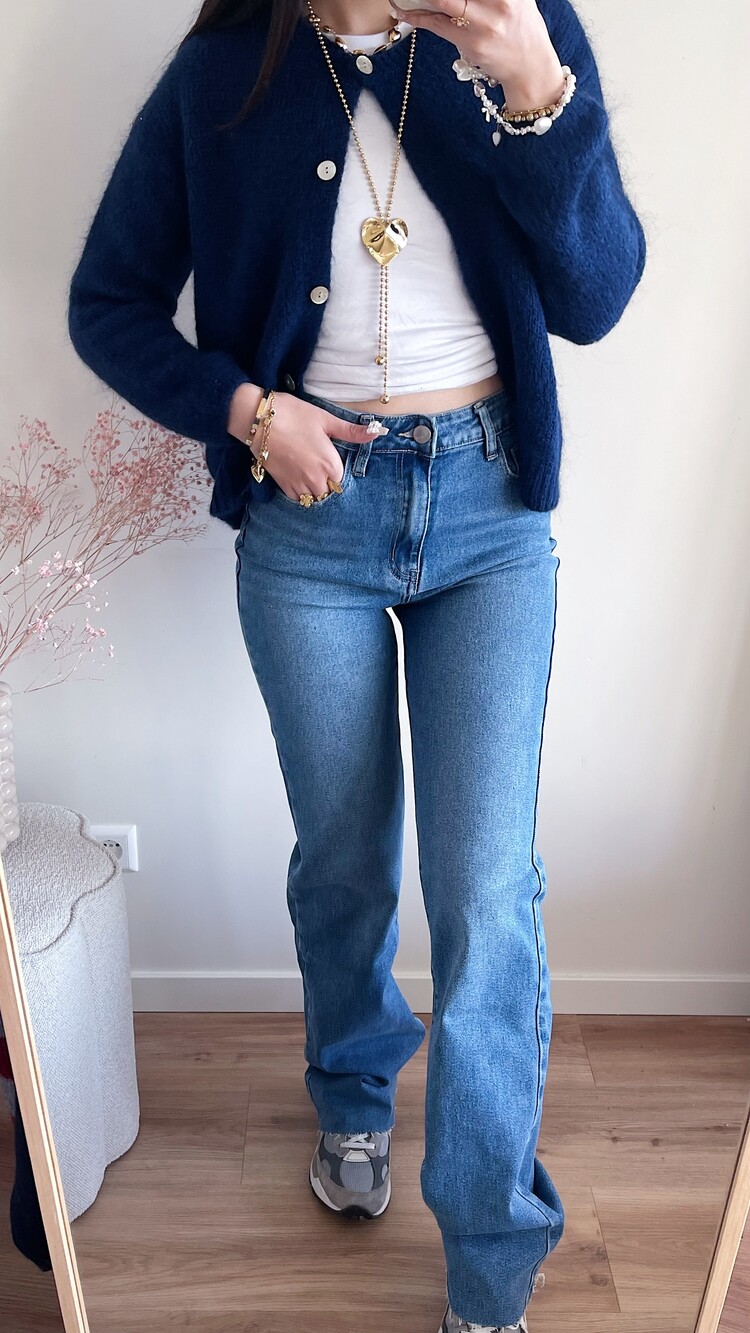 Adina Straight Leg Jeans / Medium Blue (TALL)