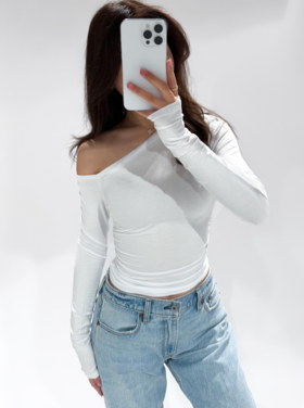 Sadie Off Shoulder Top / White
