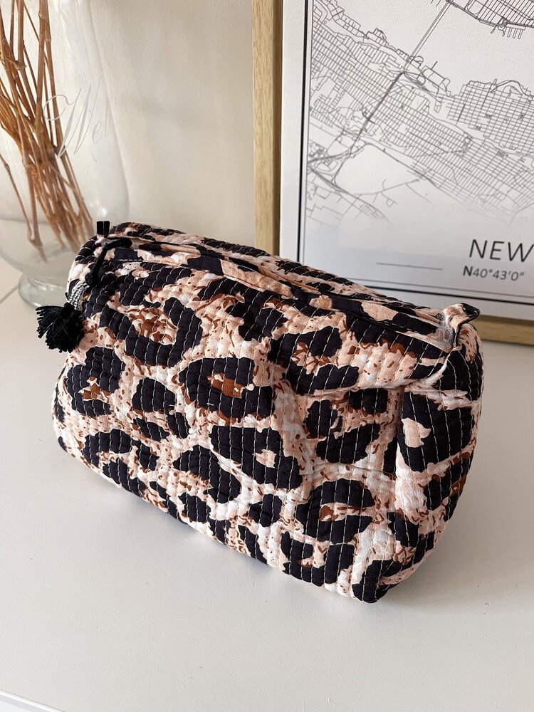 Bali Leopard Pouch / Brown (S)