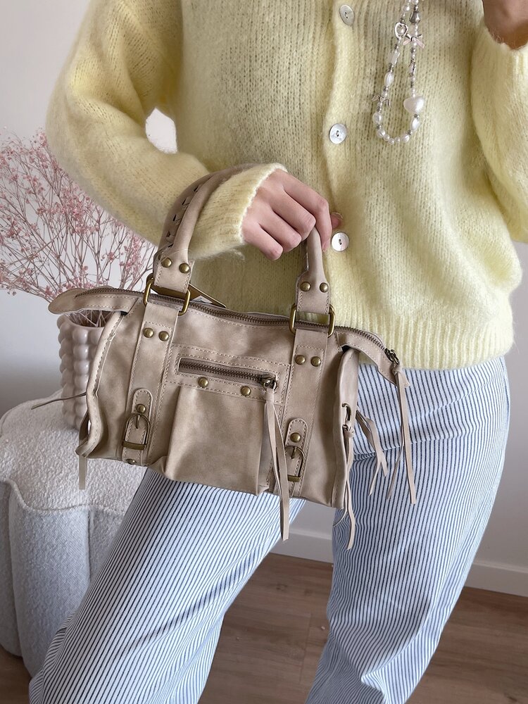 Maya City Studs Bag / Khaki Taupe