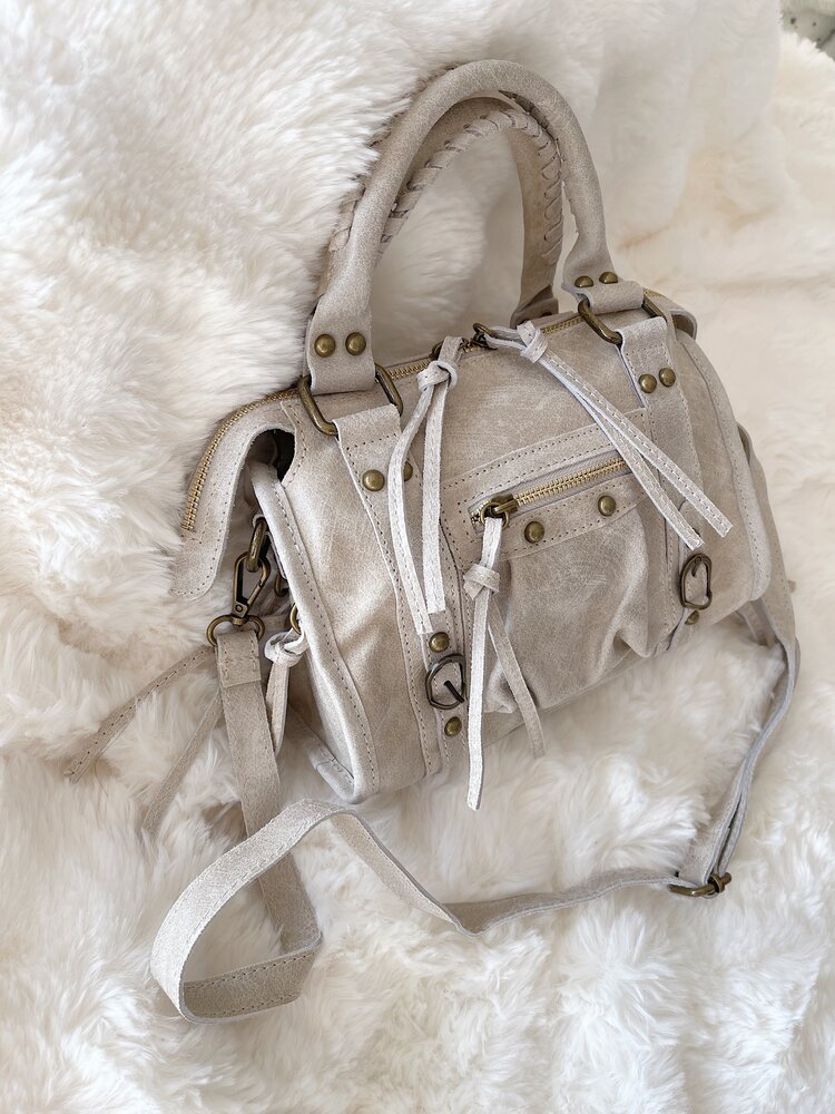 Nora City Studs Bag / Beige Ecru