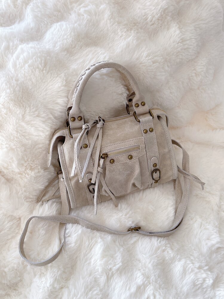 Nora City Studs Bag / Beige Ecru