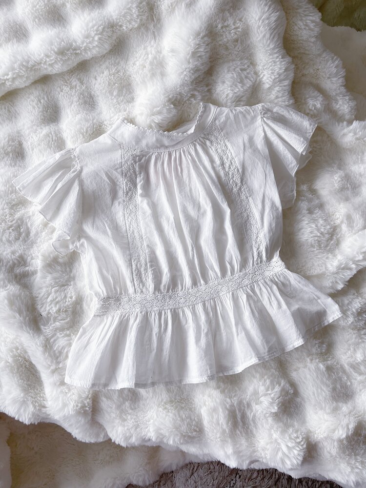 Eliana Embroidered Blouse / White