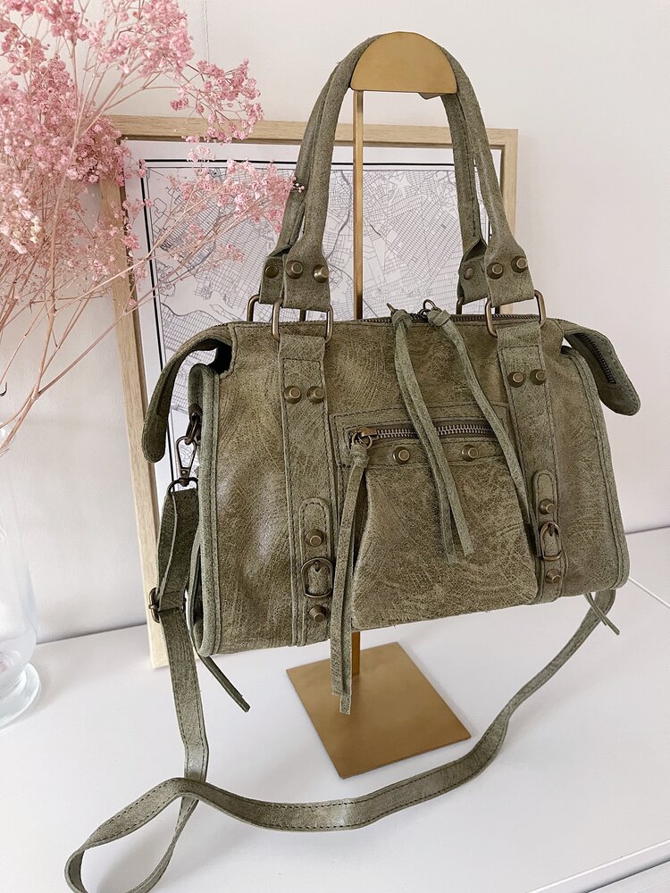 Rosie City Studs Bag / Green