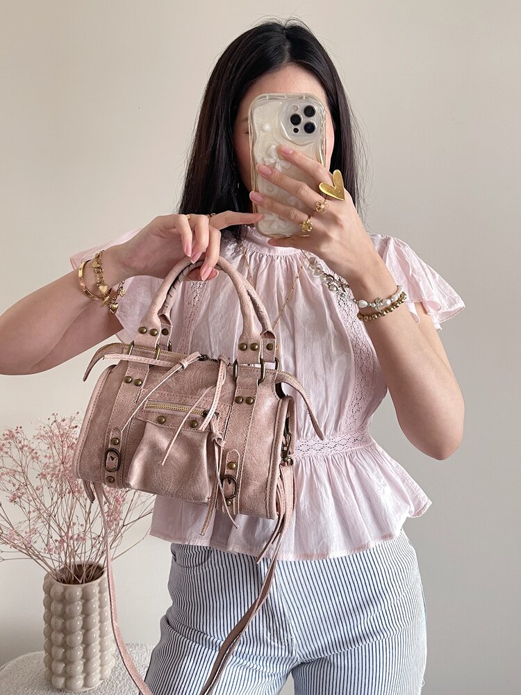 Nora City Studs Bag / Powder Pink