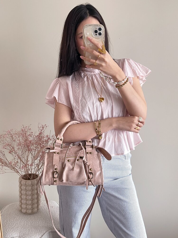 Nora City Studs Bag / Powder Pink