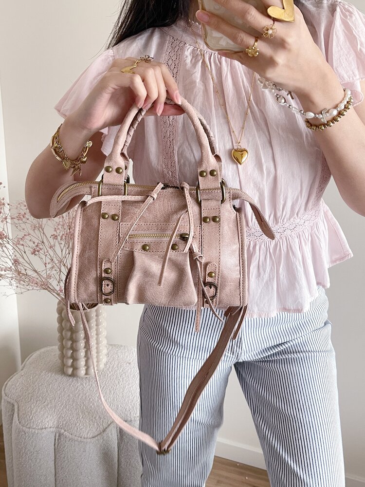 Nora City Studs Bag / Powder Pink