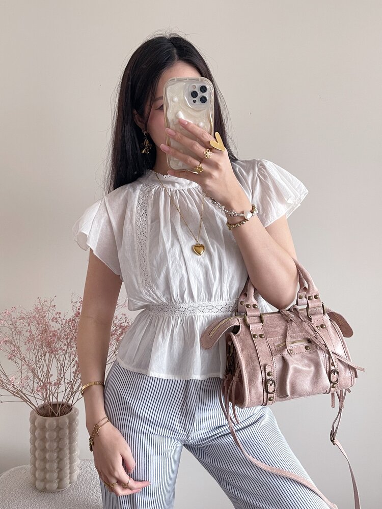 Eliana Embroidered Blouse / White