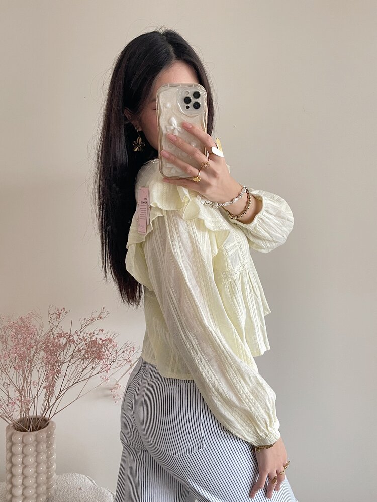 Salina Embroidered Blouse / Light Yellow