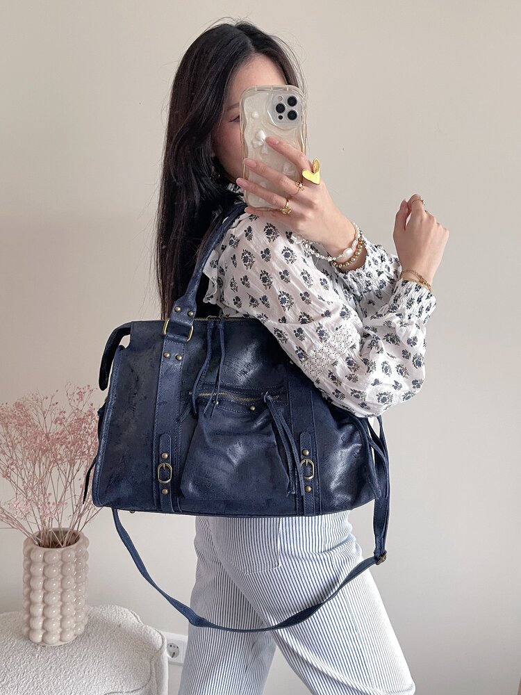 Blaire City Studs Bag / Navy Blue