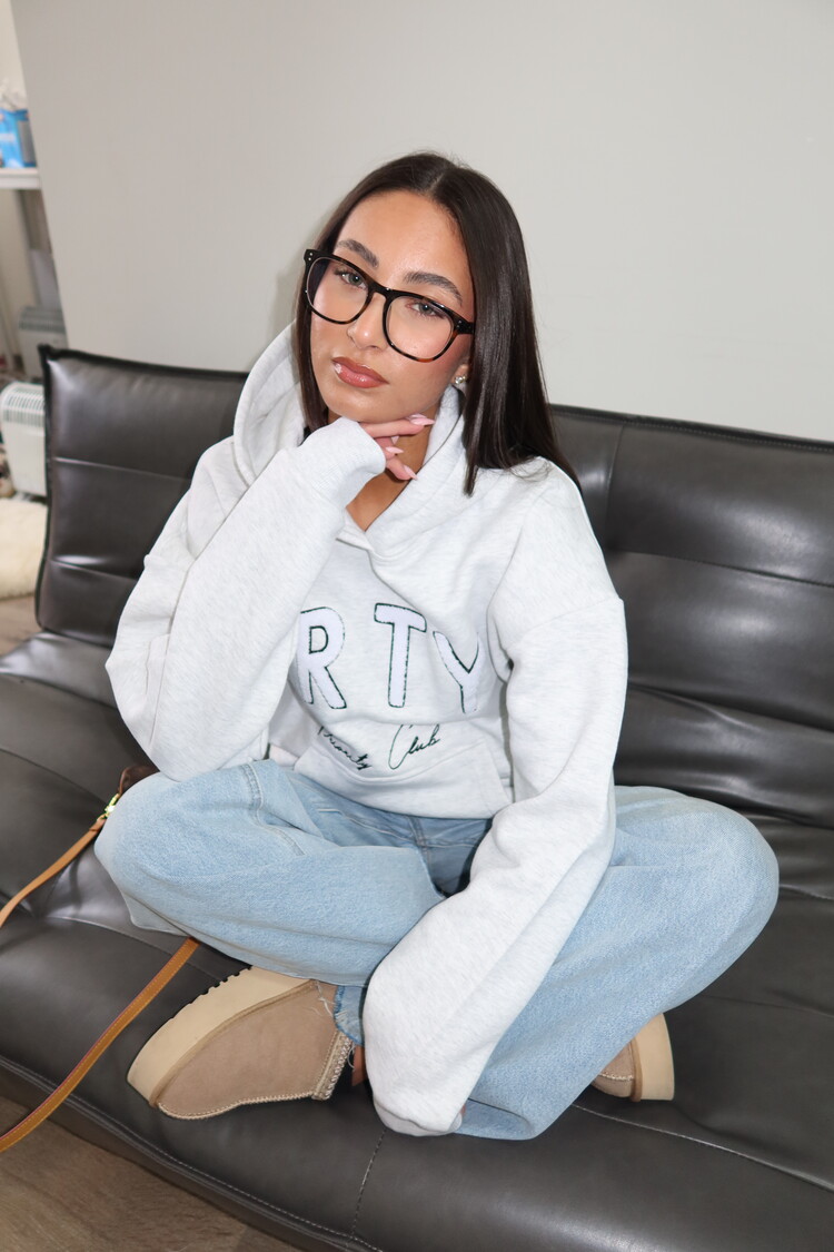 Priority Club Teddy Hoodie / Light Grey