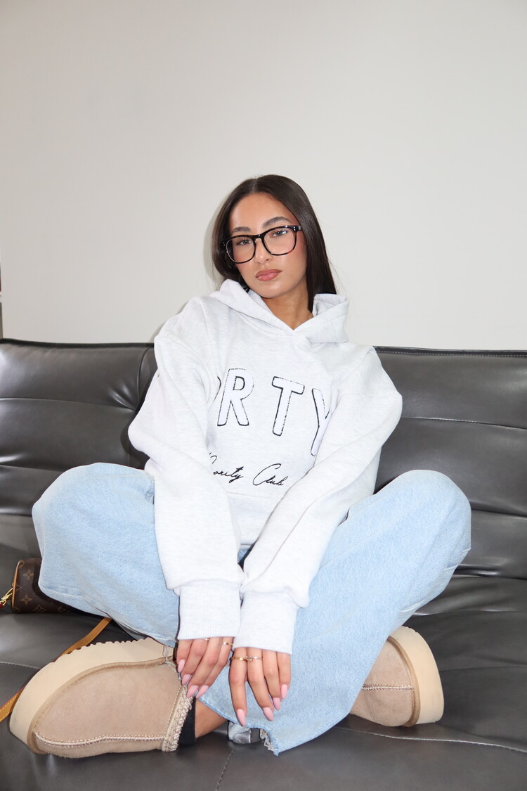 Priority Club Teddy Hoodie / Light Grey