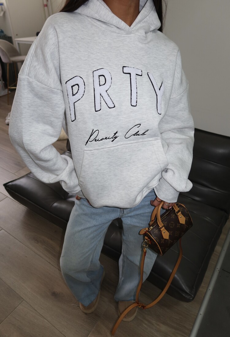 Priority Club Teddy Hoodie / Light Grey