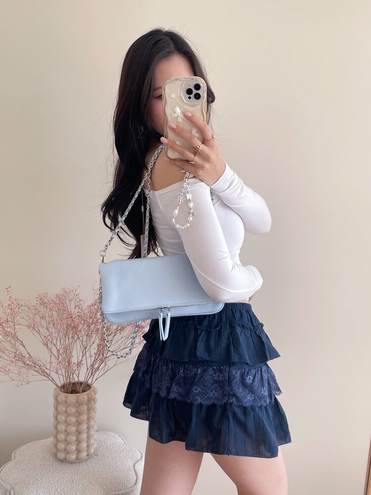 Vallie Ruffle Lace Skort / Navy Blue