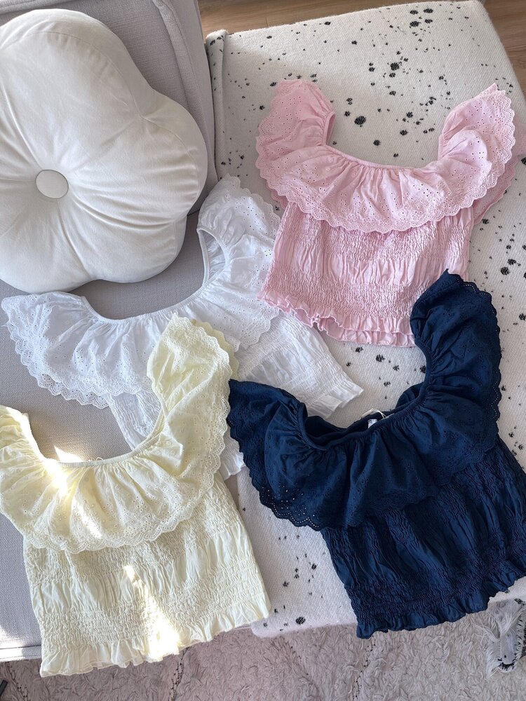 Isabella Embroidered Top / Yellow