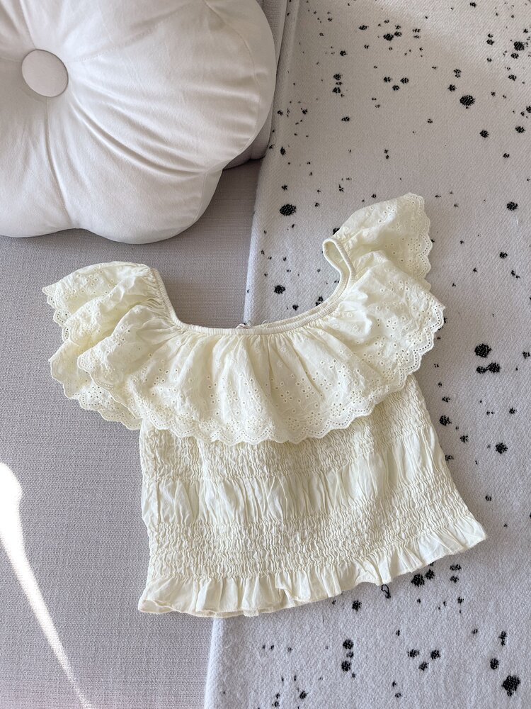 Isabella Embroidered Top / Yellow