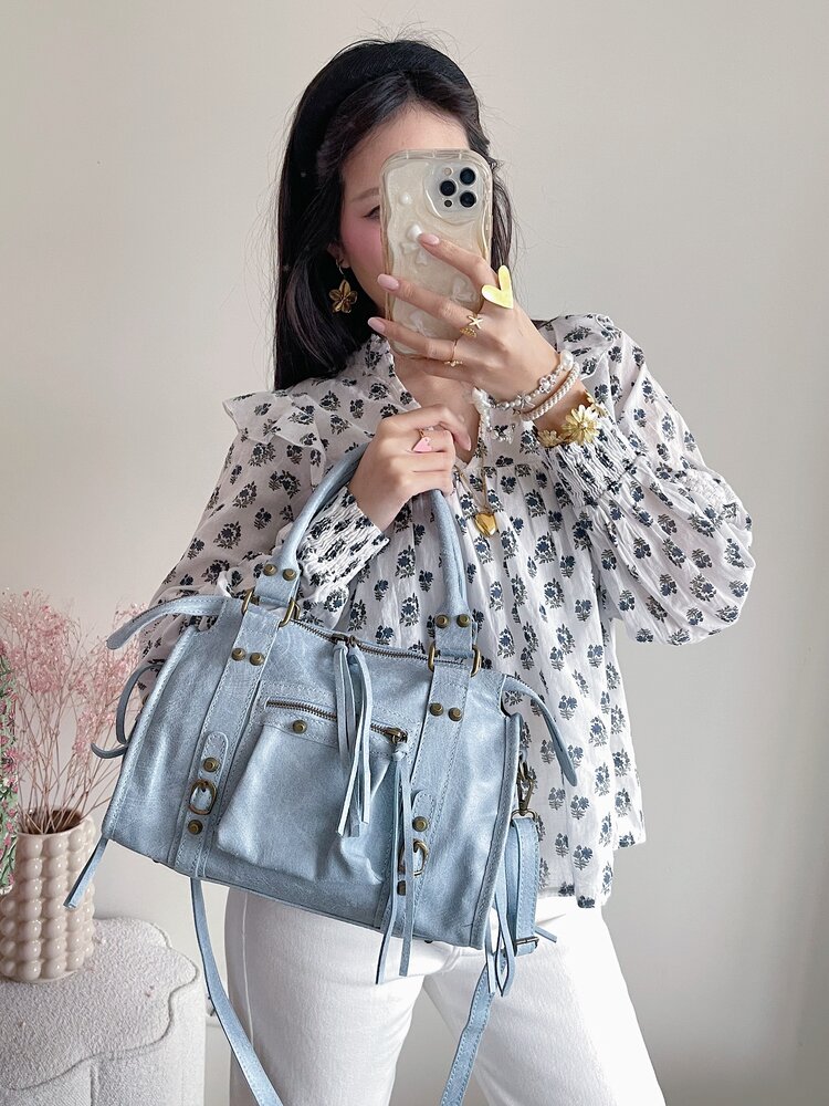 Rosie City Studs Bag / Light Blue