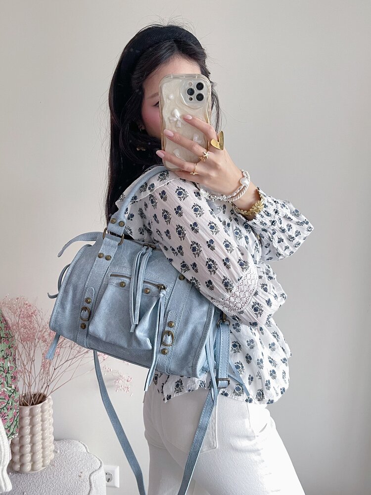 Rosie City Studs Bag / Light Blue