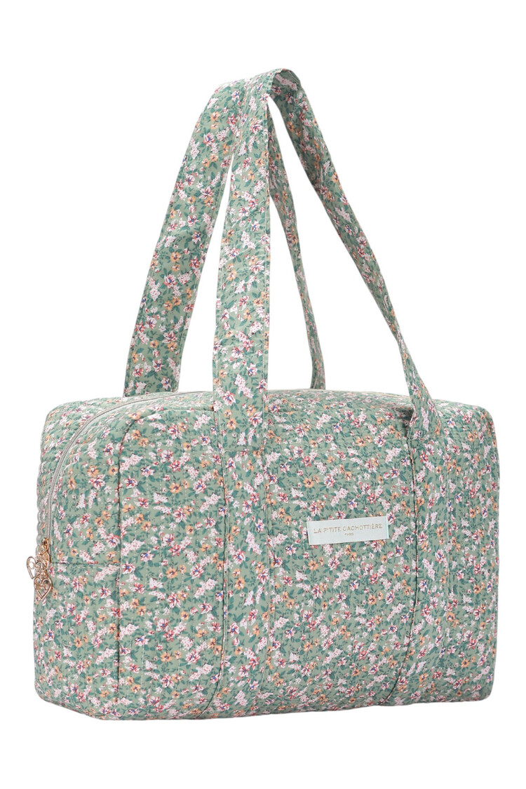 Acacia Flower Travel Bag / Sage Green