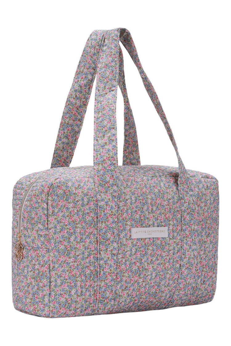 Acacia Flower Travel Bag / Pink & Blue