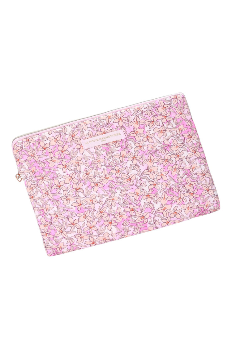Belin Flower Laptop Pouch / Lemonade Pink