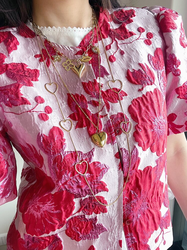 Gold Love Language Charm Necklace