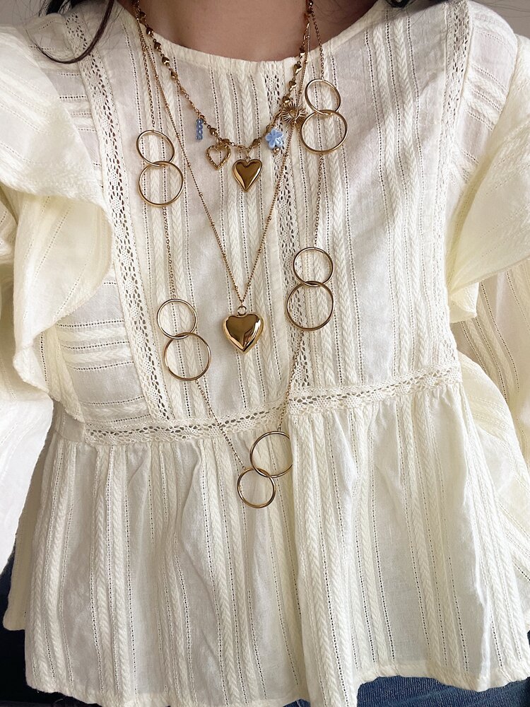 Gold 5 Mixed Charms Necklace / Type B9