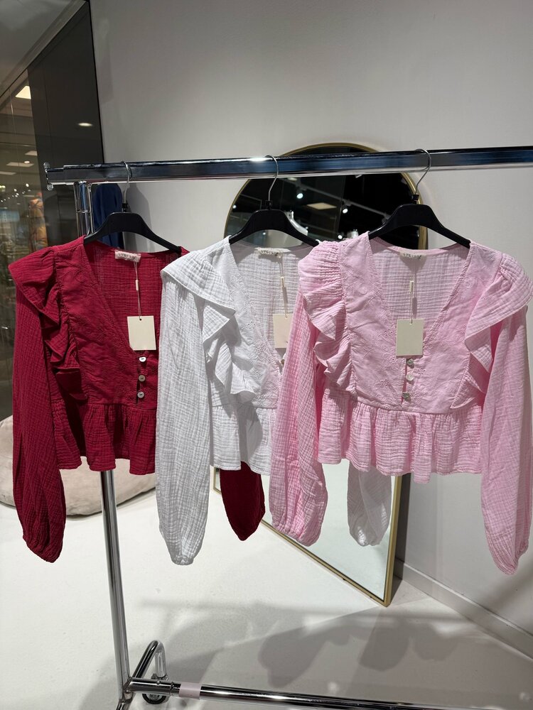 Millane Embroidered Blouse / Light Pink