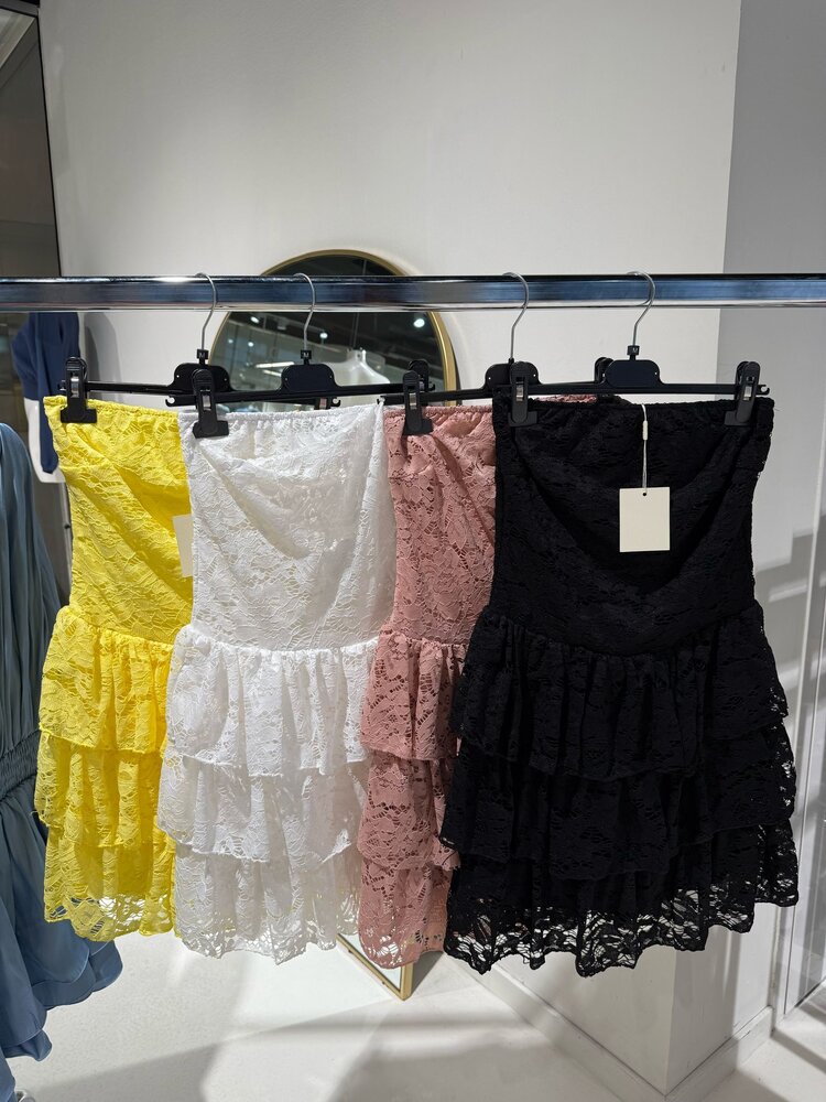 Aroha Lace Tube Dress / White