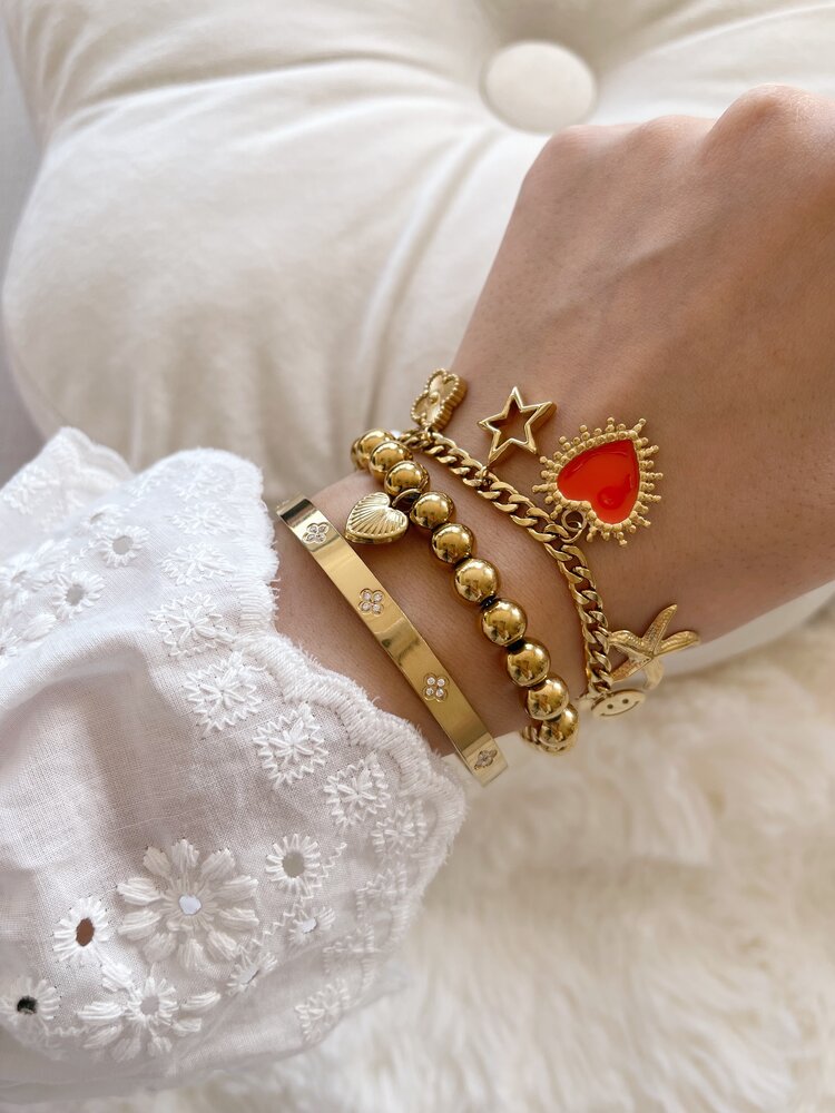 Gold Starry Mixed Charm Bracelet