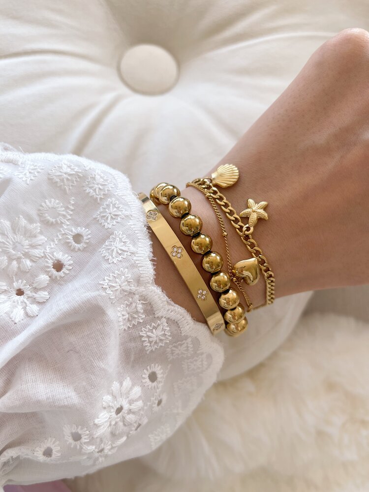 Gold Into The Sea Charms Bracelet