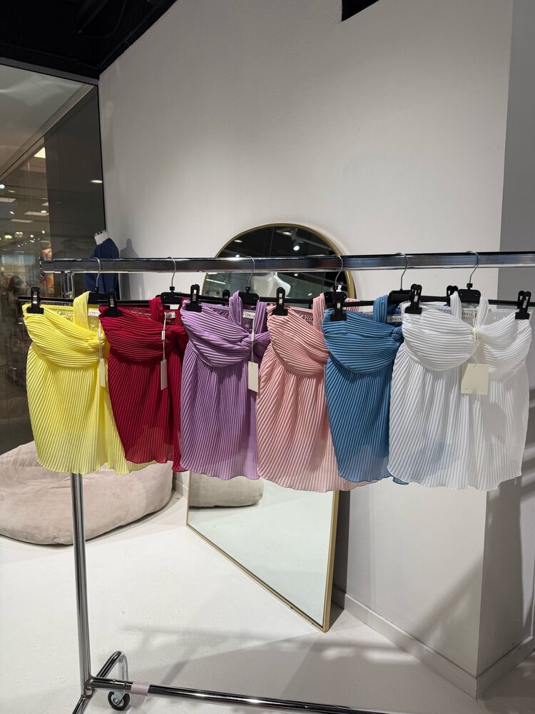 Klara Pleated Halter Top / Purple