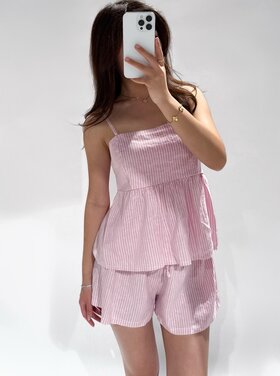 Suheda Striped Cami Top / Pink