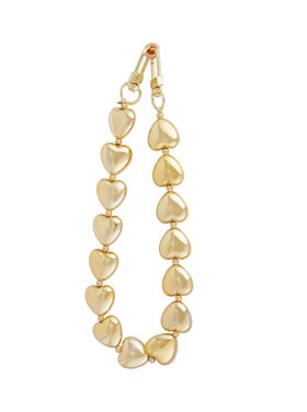 Gold Bubble Heart Phone Cord