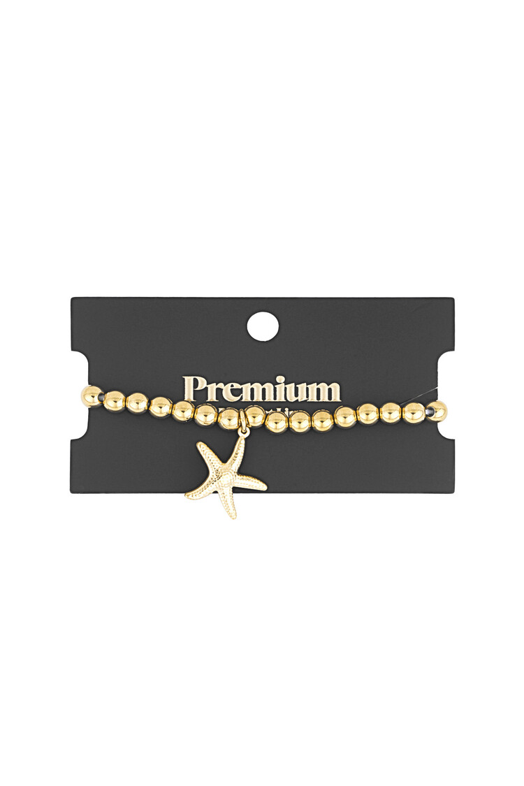 Gold Sea Star Basic Beads Bracelet