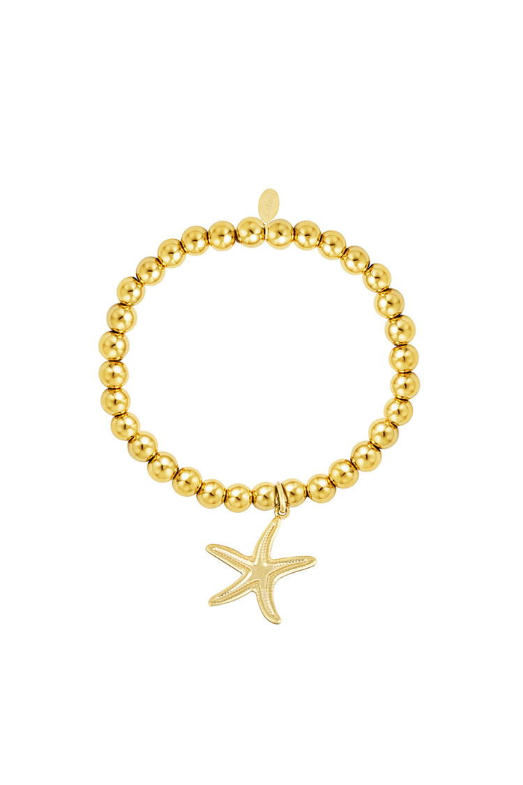 Gold Sea Star Basic Beads Bracelet